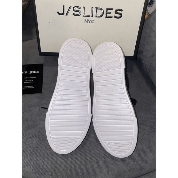 J/Slides NIB AMANDA Black Leather Platform Sneaker Shoes, Size 9, MSRP $169 - Picture 3 of 14